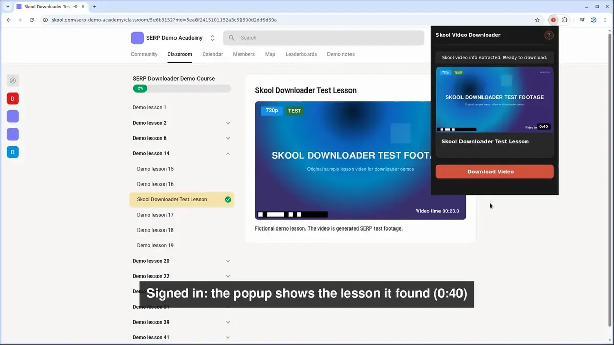 How to sign in to Skool Video Downloader with an email code
