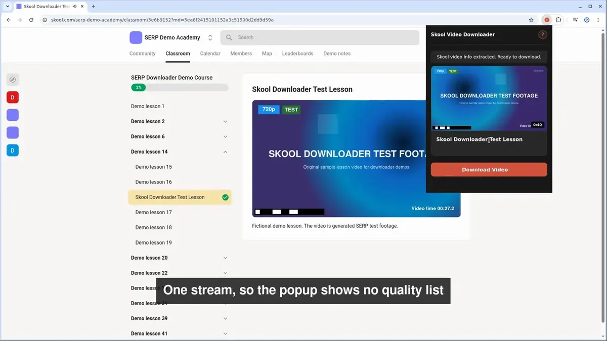 How to download a Skool lesson with Skool Video Downloader